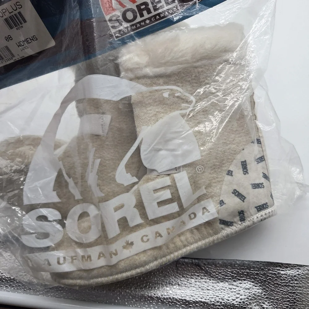 Sorel Women's ThermoPlus Boot Liners Size 8 Kaufman Canada Ivory CLR Sock - New